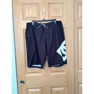 DC Men's Black and White Swim Shorts Trunks Size 38